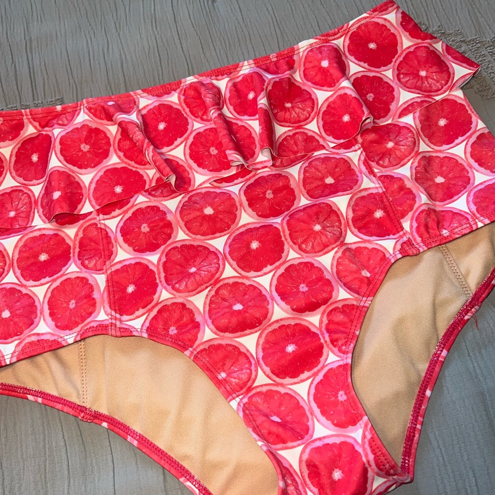NWOT Kortni Jeane Pink Citrus Bikini Bottom